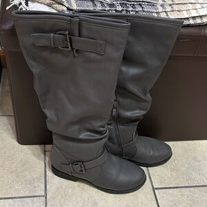 Journee Collection Charcoal Over the Knee Boots